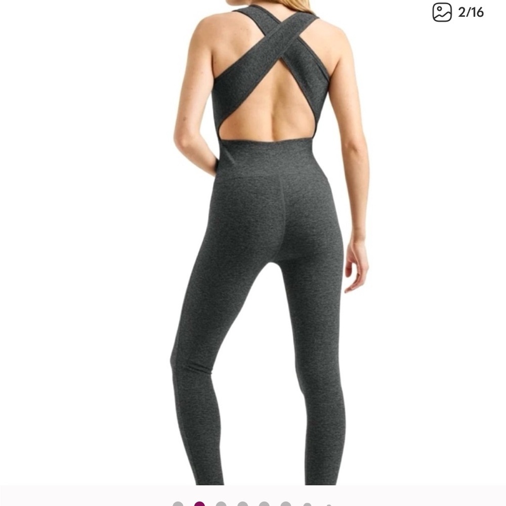 Year of Ours Women’s Stretch Onesie in Charcoal Gray, Size Small